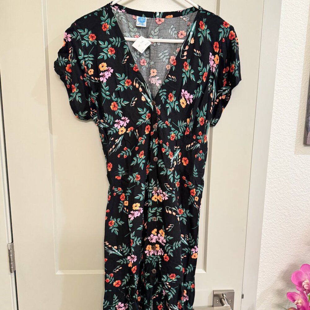 ⚫️ Black floral summer dress ♣️